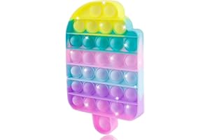 WOPLAGYREAT Ice Cream Fidget Toys, Push Bubble Sensory Toy for Kids Toddler Age 3 4 5 7 8 Silicone Stress Relief Small Stuff Birthday Party Gift Classroom Prize Travel Fidgets for Girls Boys Adults