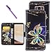 ISADENSER Compatible with Samsung Galaxy S8 Case Wallet Case with Card/Cash Slots [Kickstand Function] PU Leather Folio Flip Protective Case Cover Compatible with Samsung Galaxy S8 Ink Butterfly