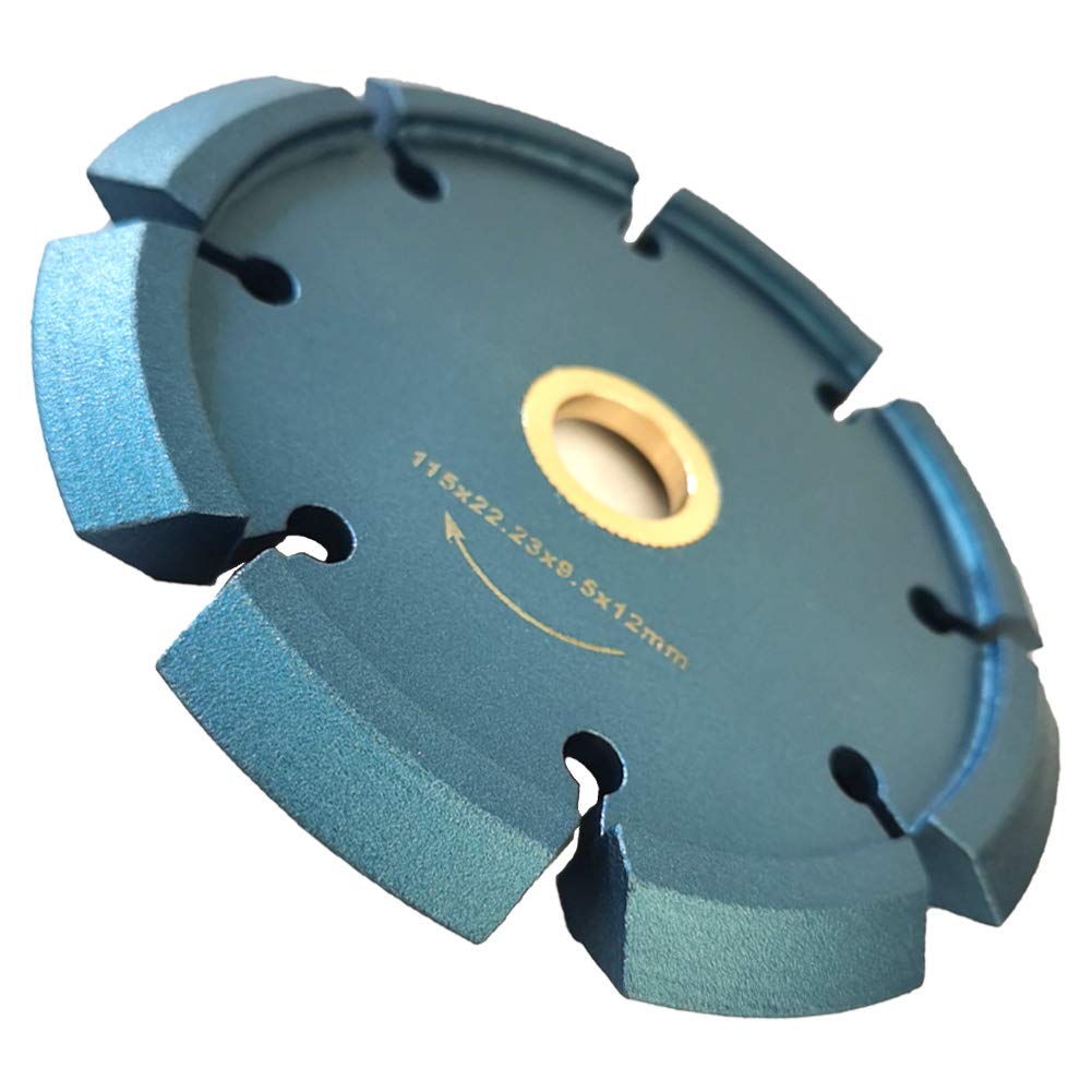 Meacase 115mm V-Shaped Diamond Disc with 9.5mm Width 22.23mm-16mm Arbor for routing and cleaning cracks in concrete (Crack Chaser)