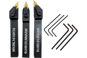 GBJ 3PCS 5/8" MVJNR MVJNL MVVNN holder with Carbide Turning Inserts VNMG331 CNC Lathe Turning Tools for machining Steel parts/stainless steel