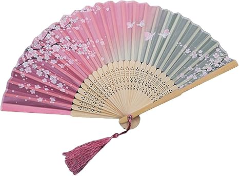 Amazon Co Jp Zuoma和風扇子 折りたたみ 和小物 歌舞伎用 漢服飾り 花扇 華やか 七五三式 コスプレ 夏祭り プレゼント用 母の日 ダンス小物 ファッション小物 高級感 竹製工芸品扇 道具扇子 花4 長さ21cm 展開直径38cm ホーム キッチン