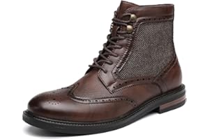 DECARSDZ Men's Fashion Lace-up Dress Casual Chukka Boots for Men Zipper Boot