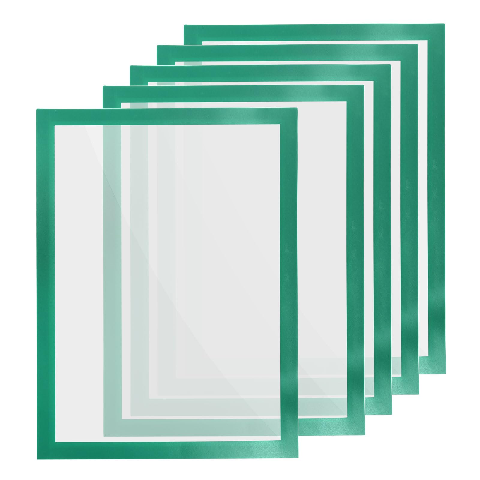 YOKIVE 5 Pcs Magnetic Picture Frame, A4 Magnets Holds Photo | Great PVC for Refrigerator Dishwasher, 8.5 x 11, Green