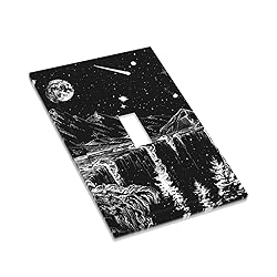 Mountain Starry Moon 1 Gang Light Switch Plate