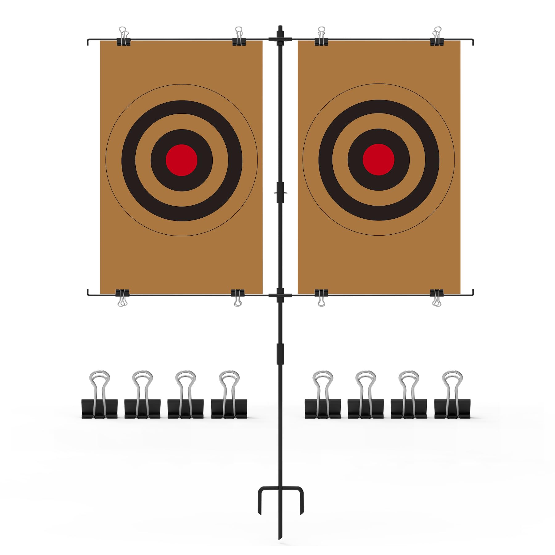 Photo 1 of KNINE OUTDOORS Adjustable Shooting Target Stands, Paper Target Stand with 8 Metal Clips for Shooting Range, Adjustable Range from 3.2 to 26.0 Inches (1 Pack)