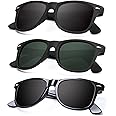 KALIYADI Polarized Sunglasses for Men and Women Matte Finish Sun glasses Color Mirror Lens UV Blocking (3 Pack)