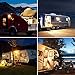 Kohree LED RV Exterior Porch Utility Light with Switch 12v Replacment Light for RVs, Trailers, Campers, 5th Wheels. 360 Lumen, White Base, Included Clear and Amber Lenses Removable
