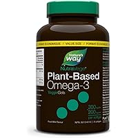 Nature's Way NutraVege Plant-Based Omega-3 VeggieGels – Vegan-Friendly Omega-3 Supplement with 300mg DHA + 150mg EPA – Fresh 