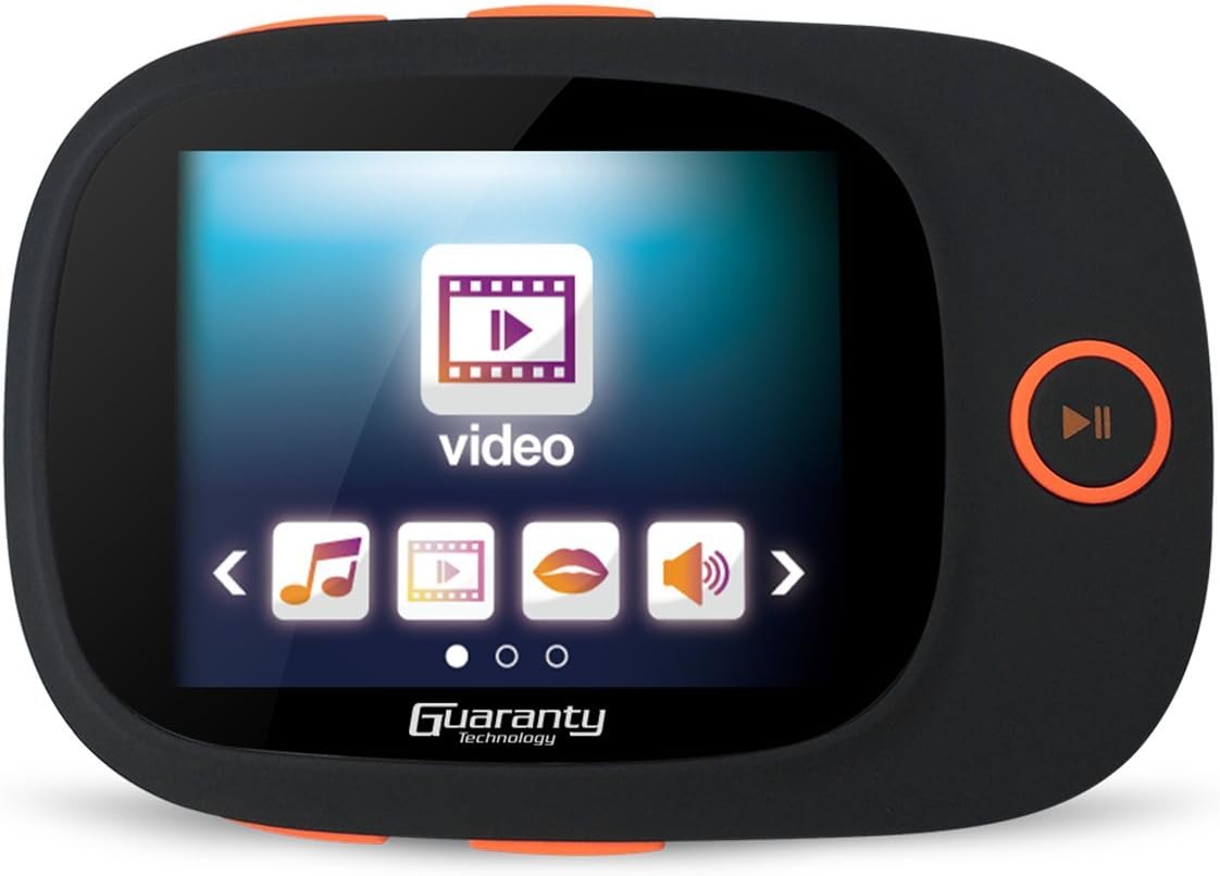 8GB Sports MP3 MP4 Video Player for Running with FM Radio, View Photo and Video (Support up to 64GB) [with Earphone] - Black