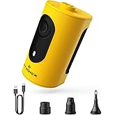 Portable Air Pump for Inflatables, 4000mAh Ultra Fast Air Mattress Pump with Advanced Heat Dissipation, 3 Nozzles Electric Air Pump Inflate Deflate for Sleeping Pads, Pool Floats