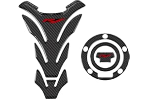 MFGZD MOTORCYCLE ACCESSORIES R1 3D Motorcycle Tank Pad Gas Tank Protector Compatible with Yamaha YZF-R1 R1 Anti Slip Tank Pad Stickers Gas Oil Fuel Tank Pad Protectors,red