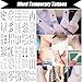 120 Sheets Fake Tattoos Temporary Tattoo Stickers for Women Men Girls Kids Tiny Black Flower Word Sexy Temp Tattoos Small Body Art Decal Designs for Face Hand Neck Wrist Arm Back Chest Decorations