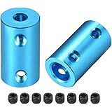 uxcell 4mm to 8mm Bore Rigid Coupling Set Screw L25XD14 Aluminum Alloy,Shaft Coupler Connector for 3D Printers, Motor Accesso