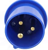 ZCYKJ 16A 240V Blue 3 Pin Site Trailing Plug Socket Hook Up Set view 4