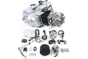 GOSANGOM 125CC Semi-Automatic Engine Motor kit, 4-Stroke go-Kart Engine Motor, Electric Starter Engine Engine, air-Cooled, 4-Speed with Reverse for ATV Kart Quad Bikes.