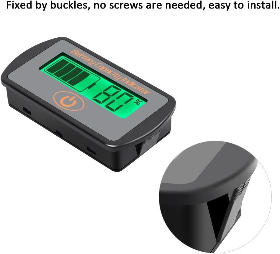 Aili Battery Capacity Indicator 2in1 Voltage Capacity SOC Combo Meter Lead Acid 12V 24V 36V 48V lithium Li-ion 2S~15S 7.4V~56V - Image 3