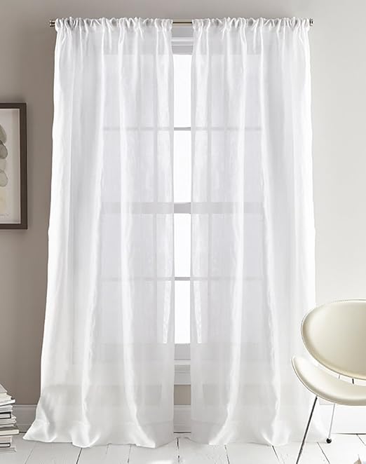 Amazon Com Dkny City Sky Sheer Window Curtain Panel Pair Home