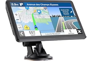 QEDASS GPS Navigation for car,7 inch High-Definition Touch Screen 256-16GB，2025 Maps (Free Lifetime Updates), Truck GPS Commercial Drivers, Semi Trucker GPS Navigation System, Custom Truck Routing