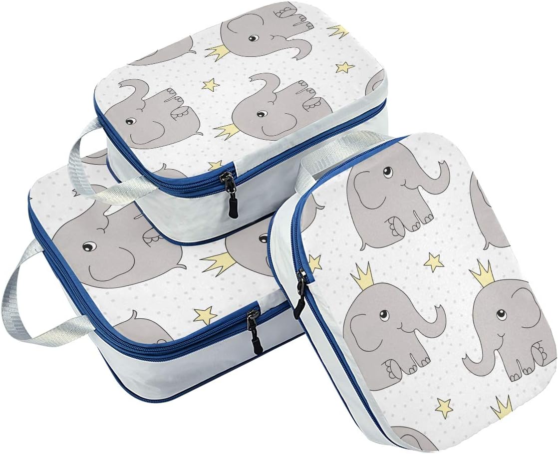 Elephant Princess 3 Set Packing Cubes,2 
