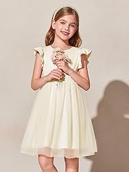 Haloumoning Girls Tutu Dress Ruffle Short Sleeve