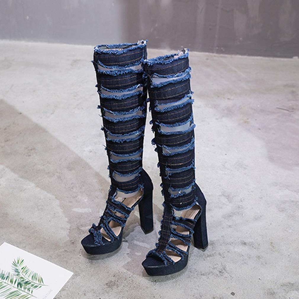 Women N.N.G Women Boots Denim Strappy 