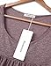 Nomorer Women's Scoop Neck Pleated Front Rolled Up Sides By Button Tops