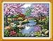 eGoodn Stamped Cross Stitch Kits with Printed Pattern - The Beautiful Scenery of Park, 27.6