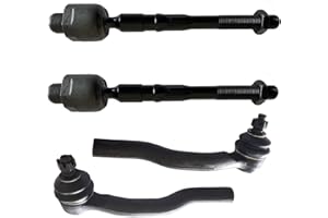 KDSA Steering Tie Rod Ends, Front Inner and Outer Tie Rod End FITS for Ford Edge 2007-2014, for Lincoln MKX 2007-2015, ES800473 ES800474 EV800576 Front Outer and Inner Tie Rods- 4pc Set