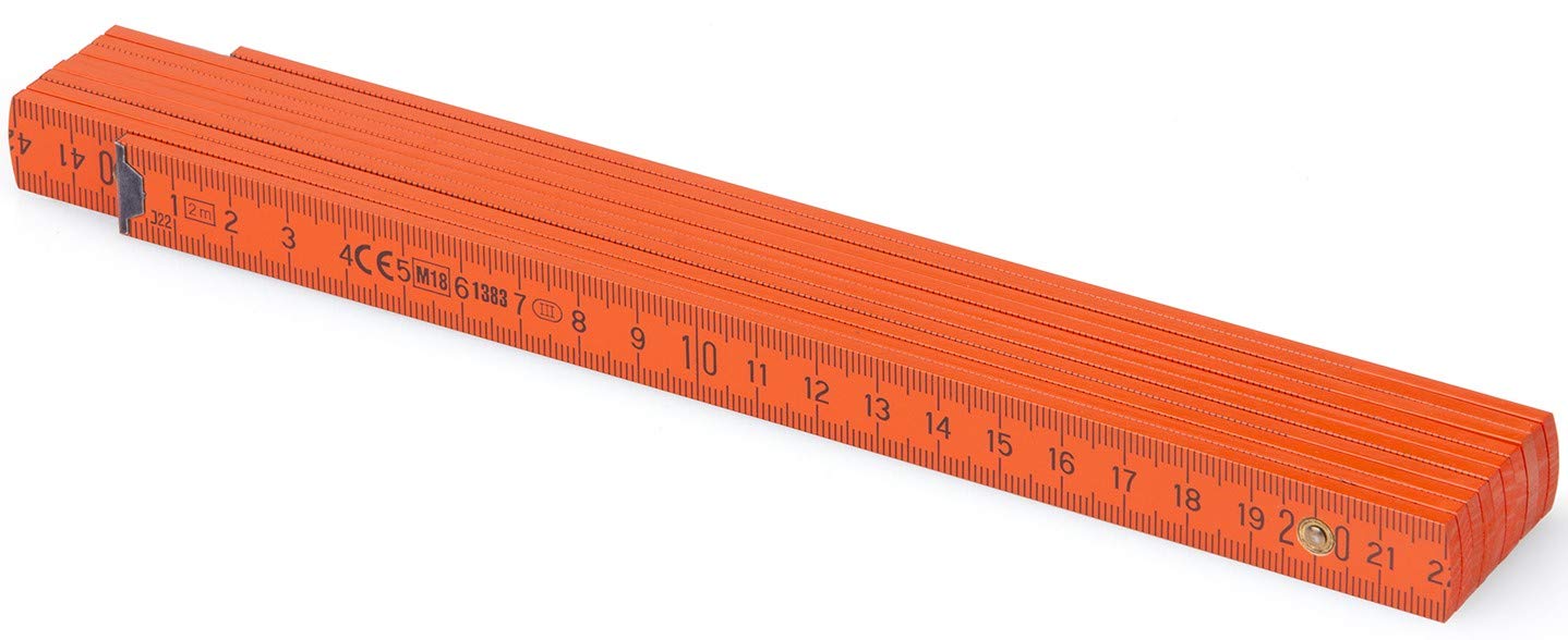 Metrie™ BL52 2m Long Wooden Folding Ruler with Duplex Division (PAN166C)