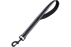 CHMETE Short Dog Leash Heavy Duty Leash with Comfortable Padded Handle Reflective Training Dog leashes for Medium Large Dogs Up to 80lbs