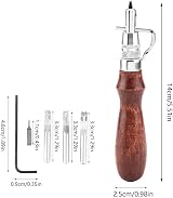 Uadme 5 in 1 Leather Groover Tool Adjustable Seam Countersink Edge Sewing view 3