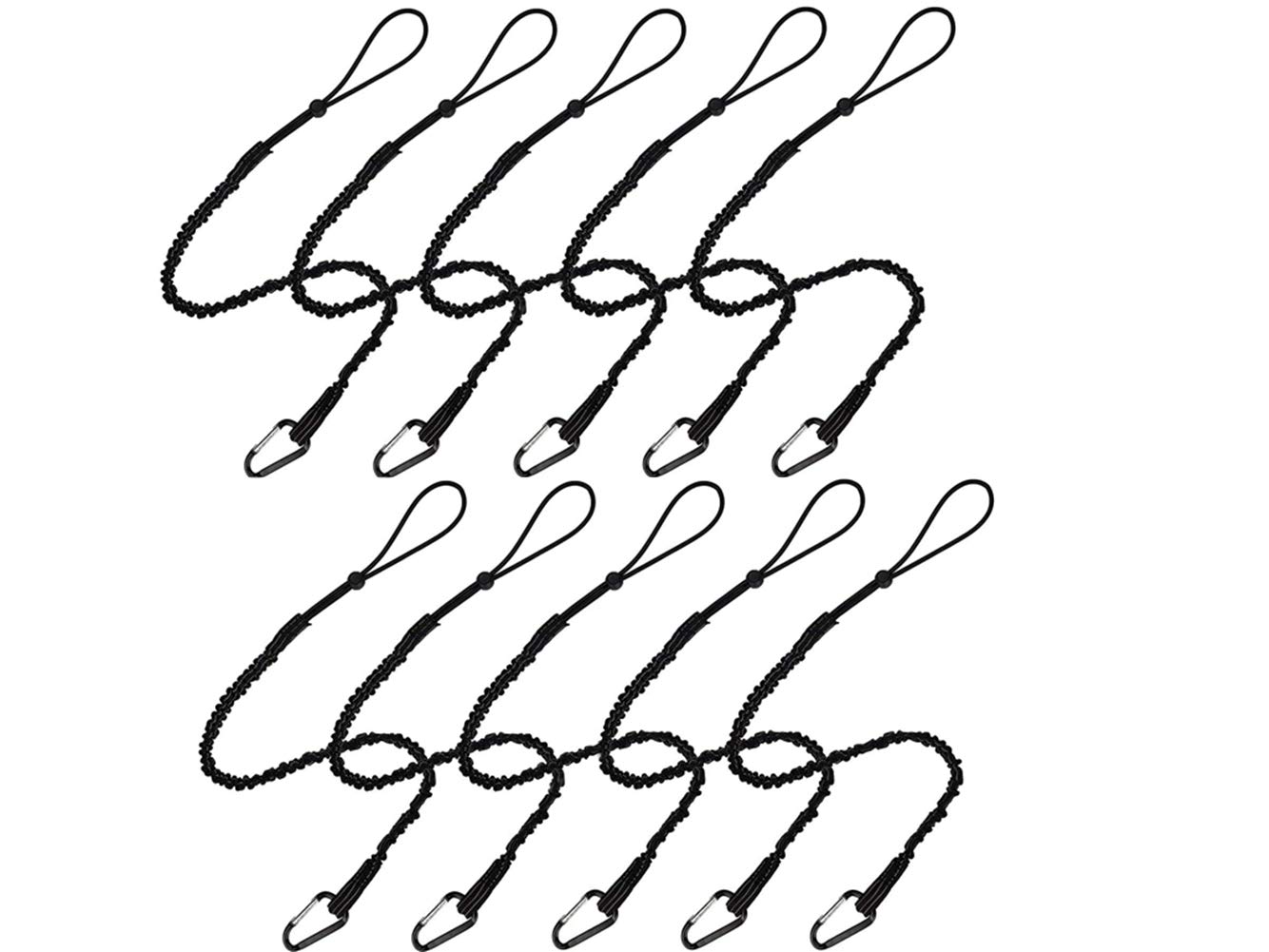 BESNIN Tool Lanyard 30Ib Weight Limit 10pcs Safety Lanyard Adjustable Loop End for Working Tools