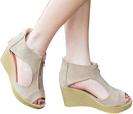 plastic wedge sandals