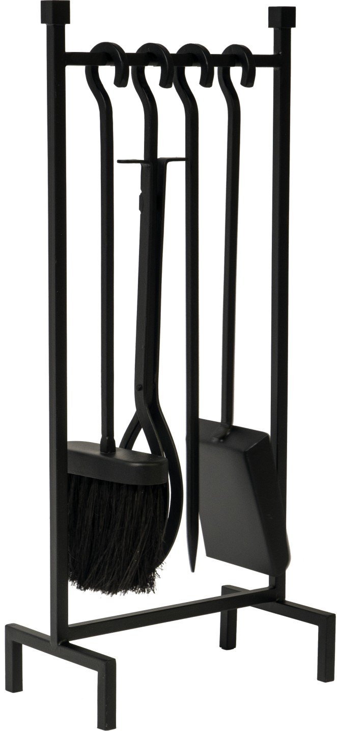 Ivyline IHRFS 50 cm Iron Hanging Rack Fire Set - Black(13x22x51 cm)