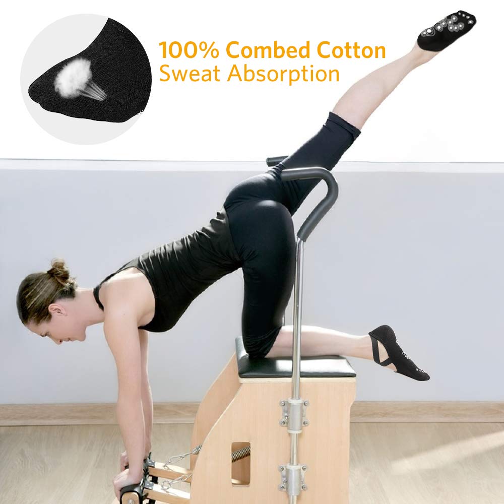 Tomight 3 Pairs Non Slip Yoga Socks for Women, Perfect for Pilates, Pure Barre, Ballet, Barefoot Workout