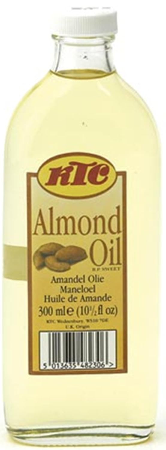 KTC Sweet Almond Refined Oil 300ml Jar Edible, Hair, Skin Moisturiser