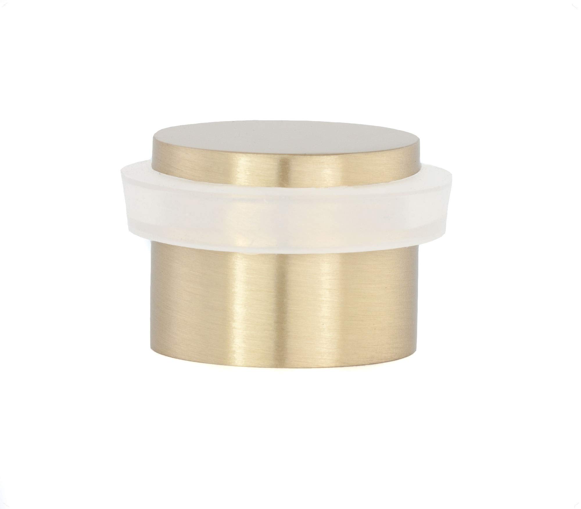 EVI Herrajes 04019124BLM I-191/24-B Adhesive Door Stop, Gold, Silent, Golden Brass-White Rubber