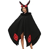 CWDGAGANB Unisex Mothman Costume Mothman Cosplay Hooded Cape Halloween Costumes Plus Size