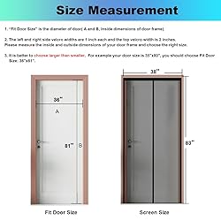 WENT Magnetic Screen Door - 100+ Custom Sizes, No