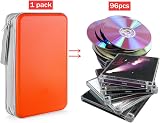LIOVODE 96 Capacity CD Case Holder Storage Organizer Orange view 2