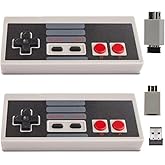 ZAMPAM USB Wireless Controller Game Controller, 2.4G Wifi Wireless Gamepad Compatible with PC, Mac OS, Raspberry PI add Turbo Function 2 PACKS (Does Not Work with Mini Nes)