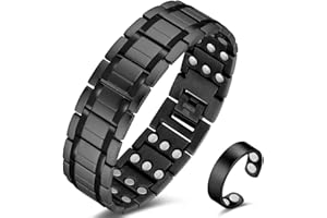 Cigmag 3X Magnetic Bracelets for Men Ultra Strength Titanium Steel Bracelet Wrist Adjustable with Sizing Tools