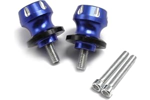 GYMARK Motorcycle Swingarm Spools Slider 6MM 8MM Swing Arm Stand Screw for Y-amaha YZF R1 R3 R6 R7 R25 Kawasaki Ninja 400 650 ZX-6R ZX-10R Suzuki GSXR 600 750 (Blue)