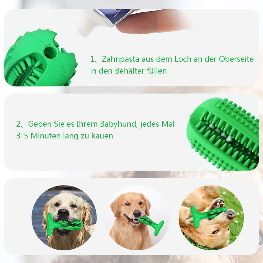 Ciaoed Hundespielzeug Kauspielzeug Hundezahnbürste,Hunde Zahnbürste mit ungiftig und umweltfreundlich naturkautschuk für kleine mittelgroße und große Hunde Pet zahnreinigung Zahnpflege Geschenk
