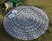RAJRANG Black and White Round Tapestry - Cute Hippie Mandala Tapiz Cotton Bedding Bohemian Boho Bedspread Wandteppich Round 72 inches