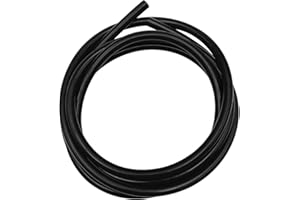 Sylvil Silicone Vacuum Tubing Hose, 10 Ft 1/4" (6mm) Inner Diameter High Performance Hose Line, Automotive Vacuum Hose Line Replacement for Vehicle Radiator, Car Accessories (Black)