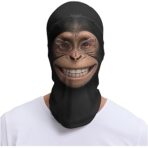 Kiyrnie Balaclava Face Mask Men Women 2 Hole Animal Full Mask Motorcycle Cycling
