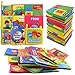 POKONBOY 9 Pack Soft Baby Cloth Books First Year, Non-Toxic Fabric Infant Quiet Books of Babies Newborns Early Education Baby Toys