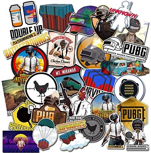 30pcs Playerunknows PUBG Game Stickers for Snowboard Laptop Luggage Car Fridge DIY Styling Vinyl Home Decor Waterproof Pegatina