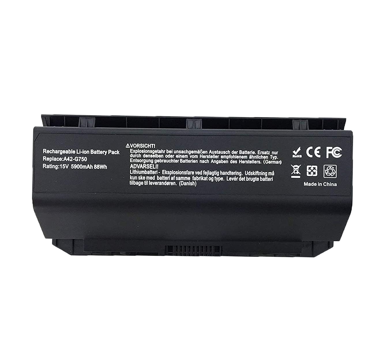 A42-G750 Laptop Battery Replacement for ASUS ROG G750JH-DB71 T4106H G750JHA G750JM-DS71 G750JS-RS71 DS71 TS71 T4064H T4069H G750JW-DB71 G750JW-NH71 G750JX-DB71 G750JX-RB71 TB71 G750JZ-XS72(15V 88wh)